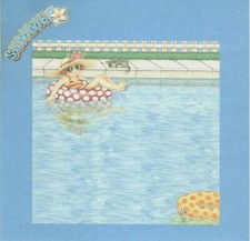 SUMMER Vacation Swimming Pool Float Relax 8 x 8 Premade Scrapbook Page