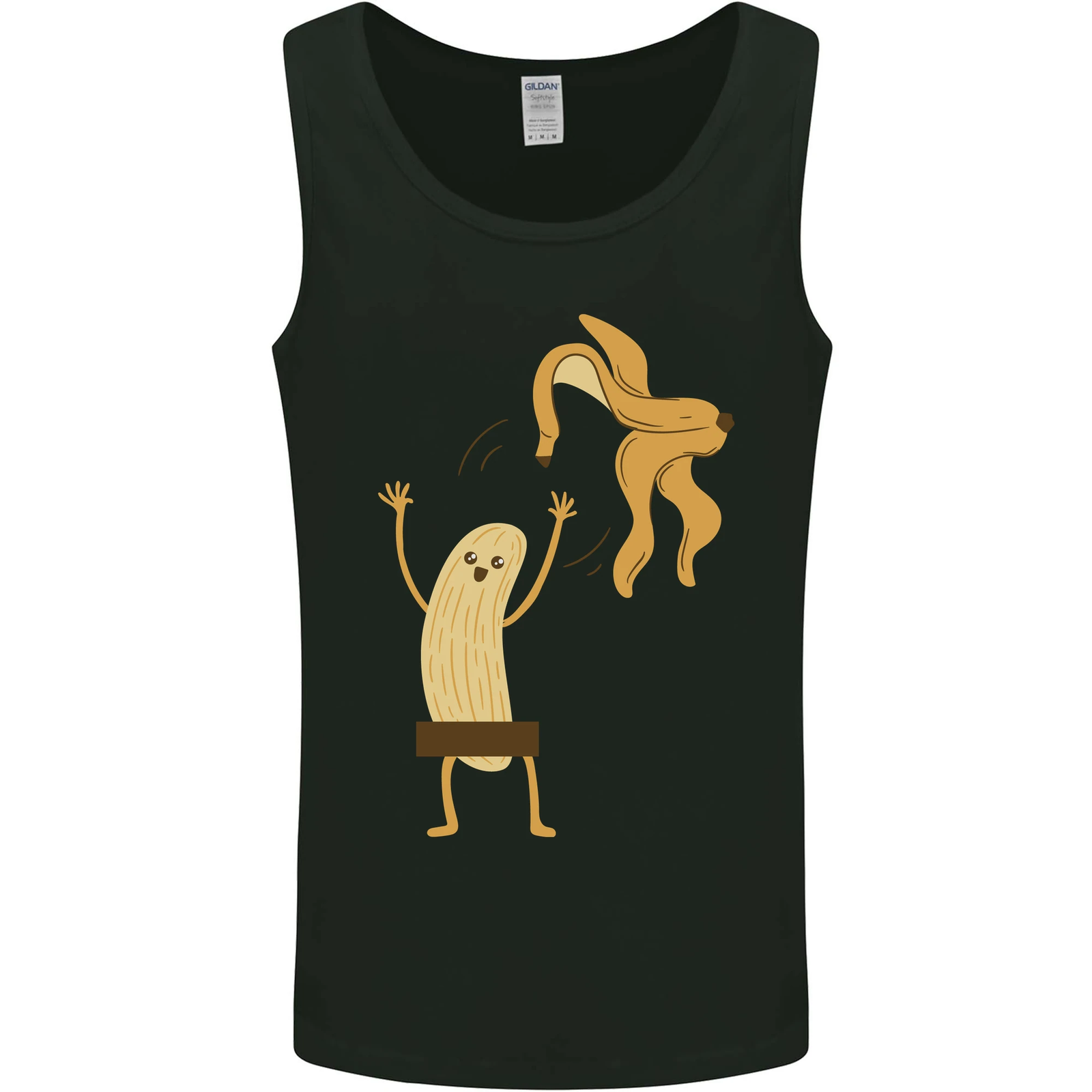 Get Naked Censored Banana Funny Mens Vest Tank Top