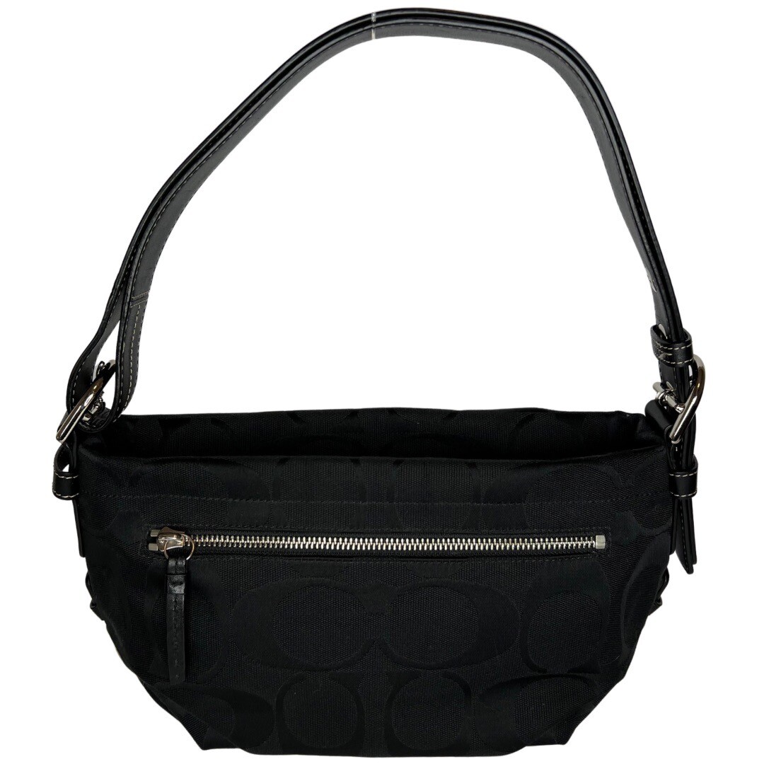 Coach Y2K Purse Black Jacquard Signature Logo Shoulde… Gem