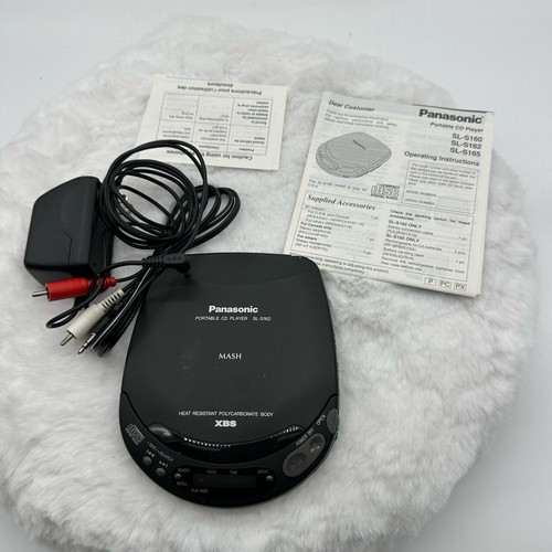 Reproductor de CD portátil compacto Panasonic MASH SL-S162 con cable de alimentación probado funcionando - Imagen 7 de 24