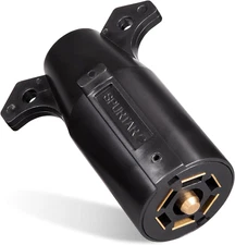 Spurtar 7 Pin Trailer Plug 7 Way round RV Style Flat Blade Trailer Light Wiring