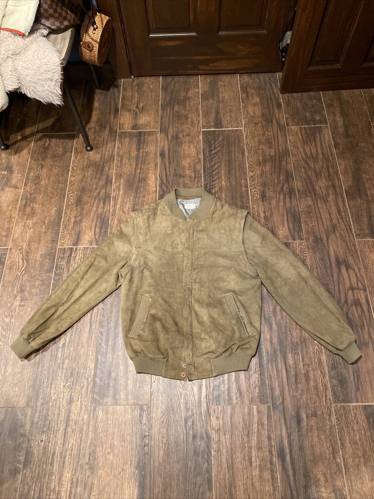 GIACCA VINTAGE YVES SAINT LAURENT DA UOMO MARRONE PELLE SCAMOSCIATA 42 GIACCA VINTAGE ANNI '70