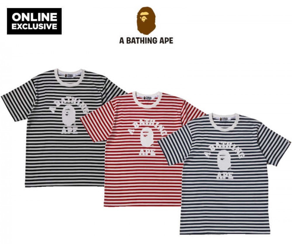 A BATHING APE ONLINE EXCLUSIVE Men's T-Shirt COLLEGE Motif