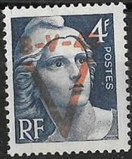 LIBERATION..RRR....AIX en OTHE...4f** Bleu Gravé "Marianne de Gandon".. P MAYER