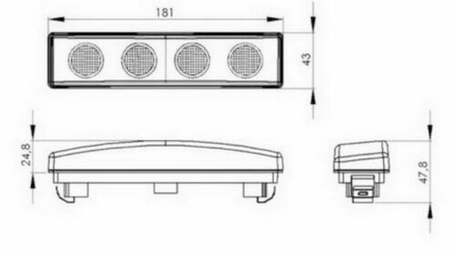 2x LED vorne Dachkonsole Positionsleuchten Weiß E-geprüft für Scania P/R/G Serie - Bild 5 von 6