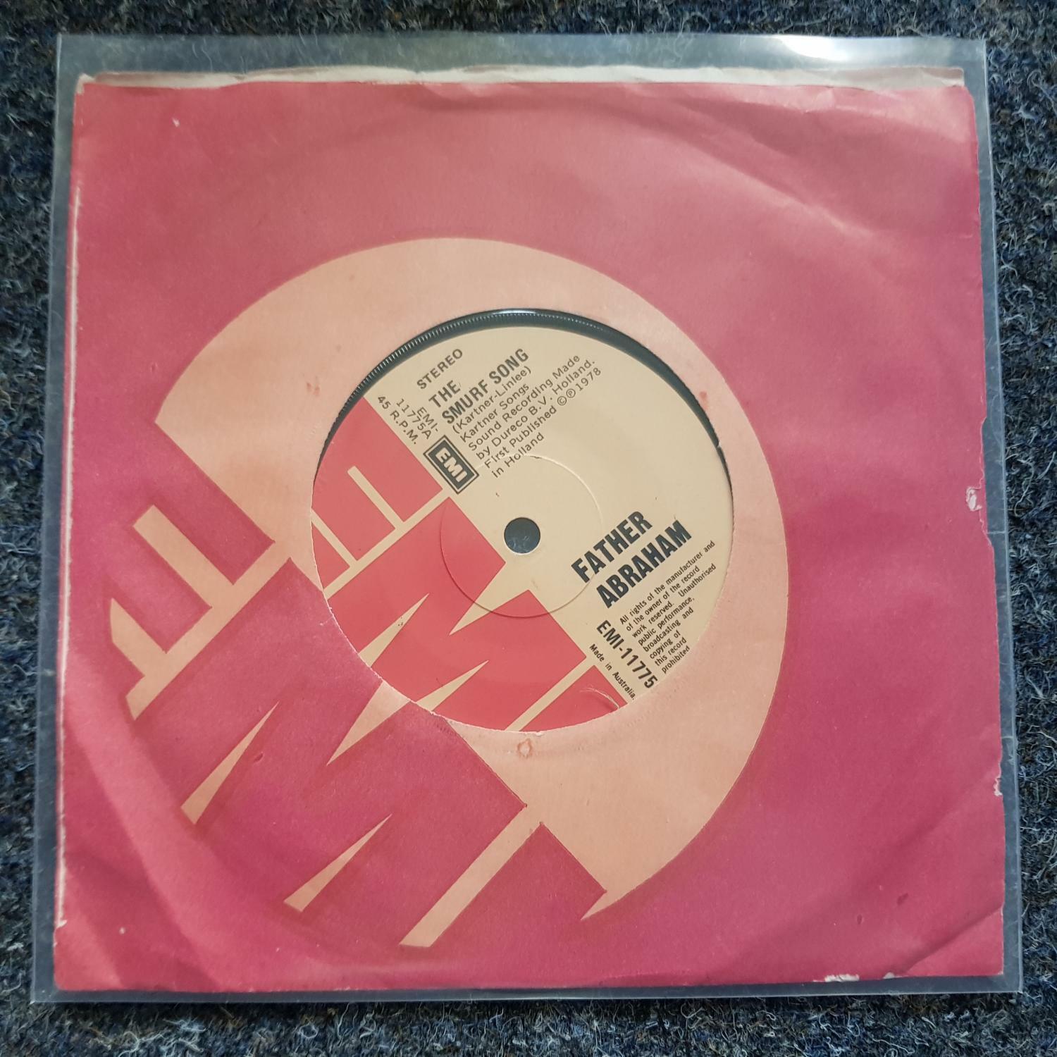 7"" Single Vinyl Vader Abraham - Smurf song SUNG IN ENGLISH [Das Lied der Schlümp