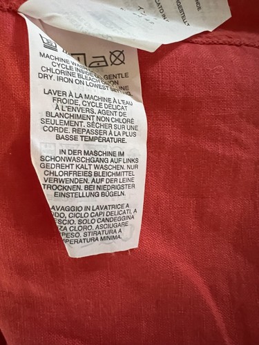 J. CREW Red NWT Linen Blend Sleeveless Sunburst Embroidered Mini Dress. Size S - Picture 9 of 11