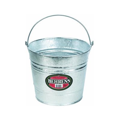 BEHRENS #1210 LOT OF (6) GALVANIZED METAL 10 QT WATER BUCKET PAIL TUB 6231385