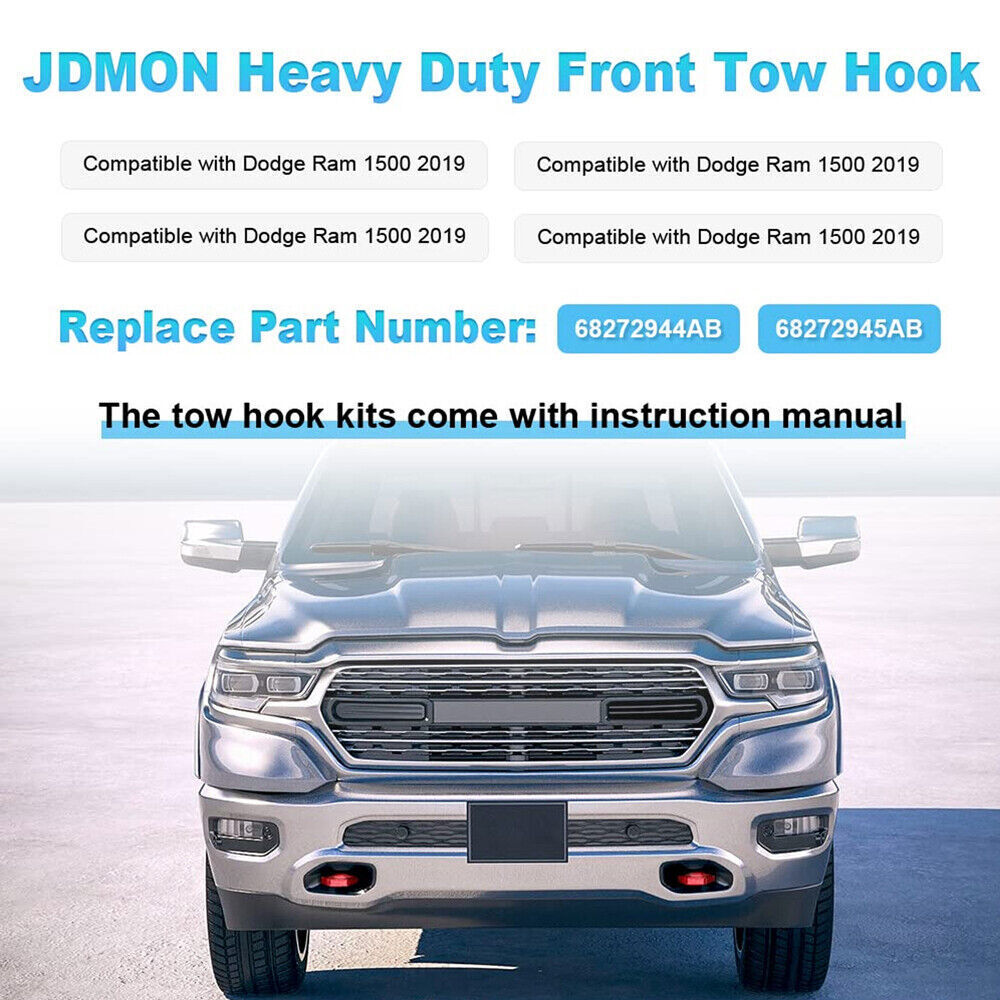 JDMSPEED For 2019 2020 Ram 1500 Heavy Duty Front Left & Right Red Tow