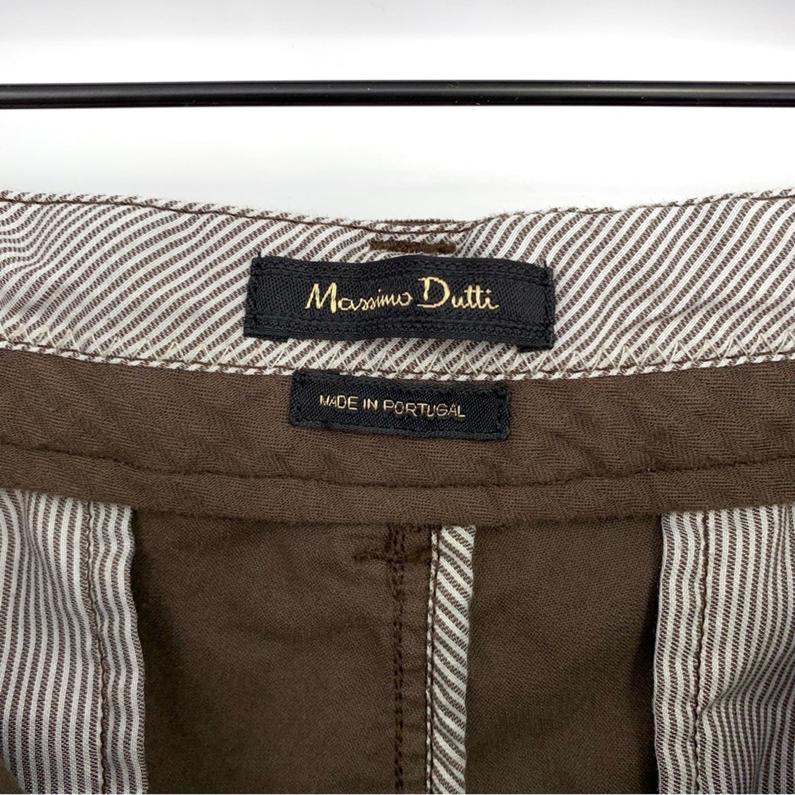 MASSIMO DUTTI Corduroy Slim Trouser Pant Brown 10 image 7