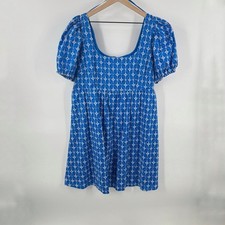 CLEARANCE Rhode x Target NWT Blue Puff Sleeve Mini Dress Cotton Size L Large