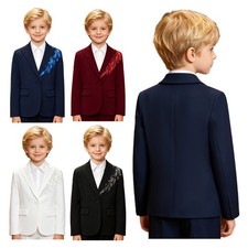 Kids Boys Outerwear Costume Coat Exquisite Jacket Casual Gentleman Party Suit