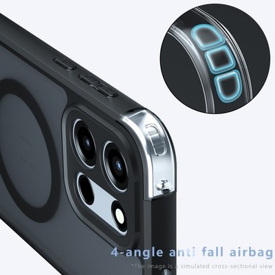 For OnePlus Turbo 6V Shockproof 4 Airbags Magnetic Acrylic Shell Back Cover Case