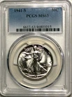 1941-S Walking Liberty Half Dollar PCGS MS63 - Bright white - Amazing luster!