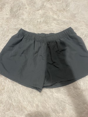 State Of Mine Running Athletic Shorts Womens Medium Grey Pockets Elastic Waist