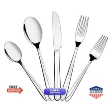 Anbers 60-Piece Stainless Steel Flatware Service for 12
