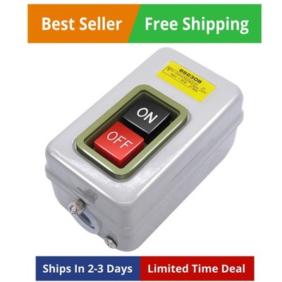 AC 220V/380V Push Button Switch On/Off Start Stop Switch 3 Phase Self Lock