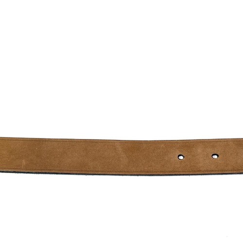 GUCCI Suede leather belt 245894 80/32 GG logo brown Marmont gold buckle -Japan- - Picture 11 of 14