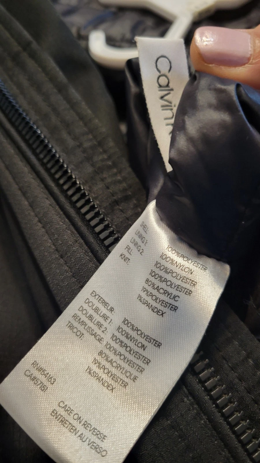 Calvin Klein Men's Matte Logo Zip Bomber Jacket Mock Neck Size Medium Black - product detail image 12