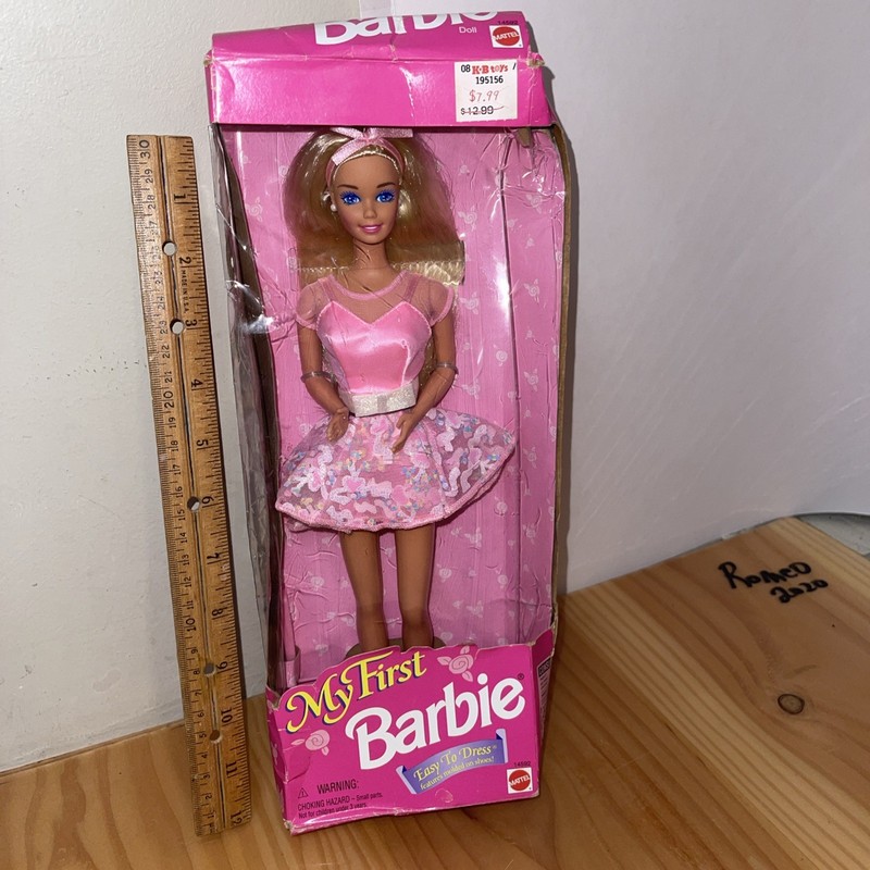 Vintage My First Barbie Doll 14592 NRFB Sealed Box Easy To Dress Mattel 1996