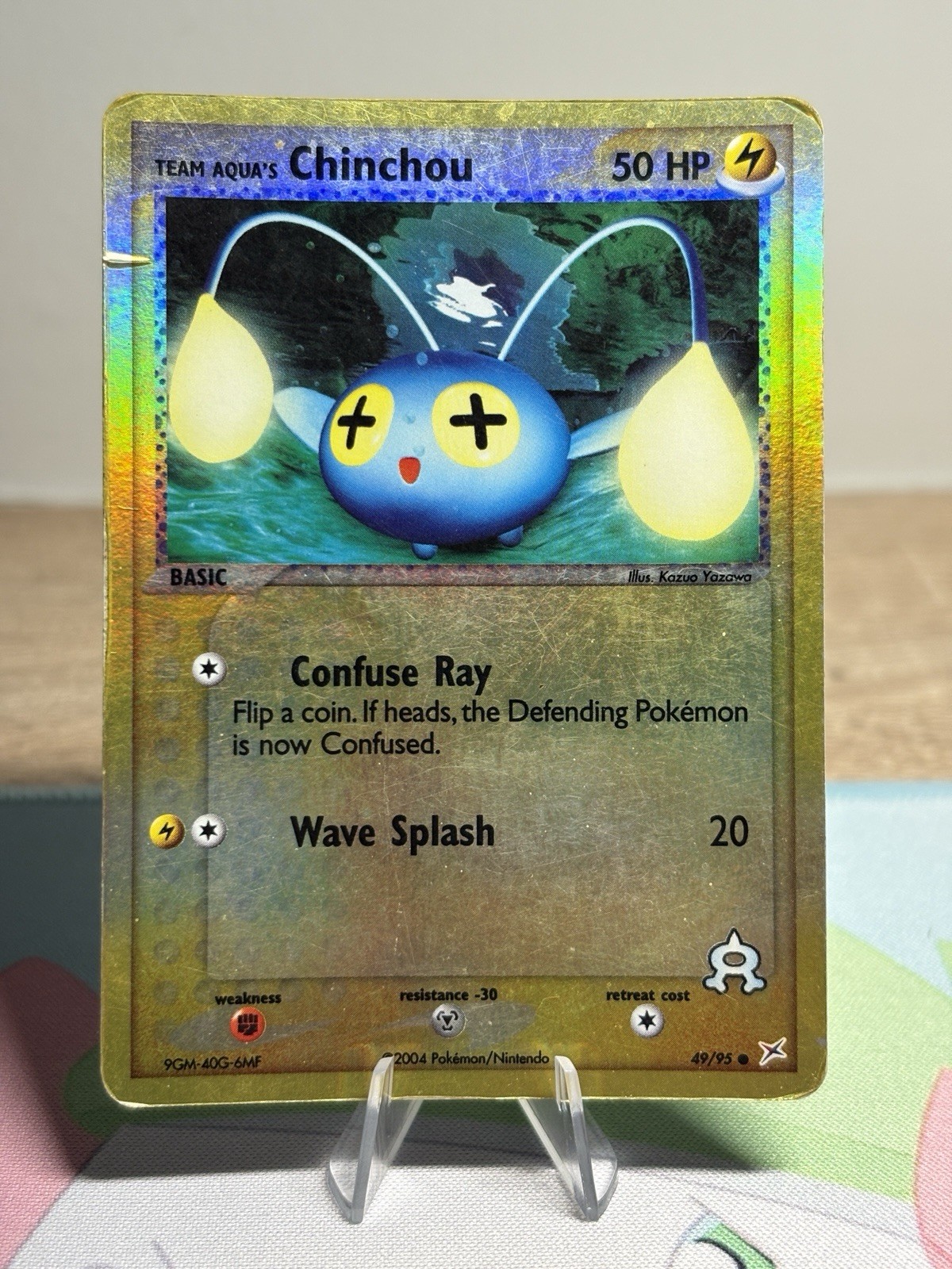 Team Aqua's Chinchou 49/95 Reverse Holo Ex Team Magma vs Pokemon Card MP
