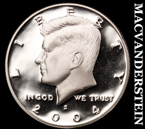 2004-S Kennedy Half Dollar- Lustrous Silver Choice Gem Proof  #i3321