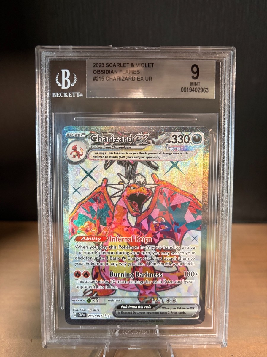 charizard pokemon card obsidian flames Charizard ex 215/197 Tera Full Art Obsidian Flames Pokmon Card NM+/M
