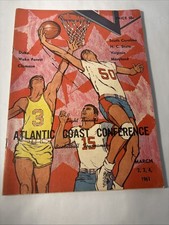 RARE 1961  8th  Annual Atlantic Coast Conference Basketball Tournament program
