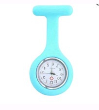 Silicone Colorful Nurse Watch Doctor Clip-on Brooch Pocket Quartz Fob Watches