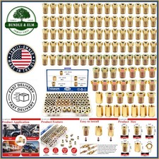 Complete 102-pcs Brake Line Fittings Set With Multiple Thread Sizes For Vehicles