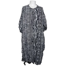 Gozzip, Kleid, Größe: M, G241041, Schwarz/Weiß/Mehrfarbig, Viskose, Damen #Nk5