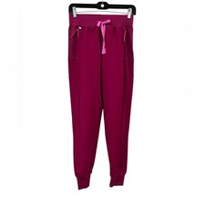 FIGS women's Boston slim jogger scrub pants XXS dark magenta pink NWT