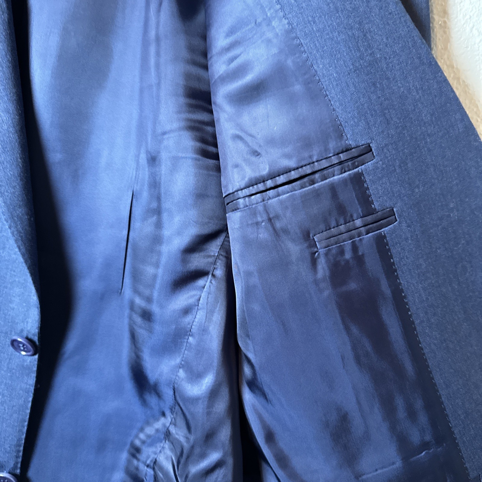 CANALI Solid Blue Suit Jacket Model 13290/37 36 5… - image 10