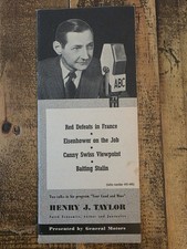 Vintage 1951 Henry J Taylor Your Land And Mine Radio Transcript Booklet Gm Abc