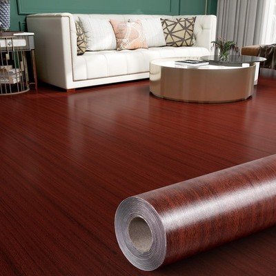 Wood Grain Vinyl Flooring Roll Thicken Peel and Stick Floor Tiles Self-Adhesi...