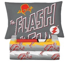 The Flash "Speed Force" Kids Microfiber Sheet Set-W159989553578