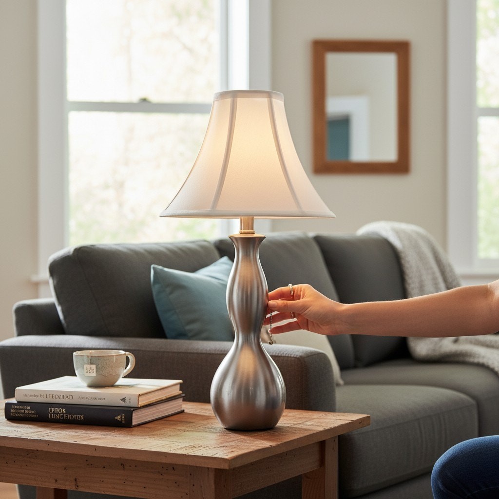 Table Lamp W Shade Bedroom Nightstand Desk Light