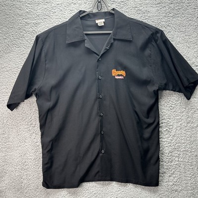 VINTAGE KAHLUA UNLEASH IT BLACK BUTTON UP LARGE MENS SHIRT