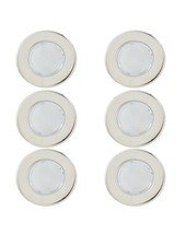 Blooma Hardin Silver effect Neutral white LED Round Decking light, Pack of 6