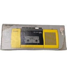 New In Box Sharp QT-F10 Y Radio Cassette Player Recorder Yellow NOS Rare VTG