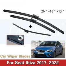 3PCS 26"+17"+13" Front Rear Wiper Blades Windshield For Seat Ibiza 2017-2022