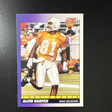 SCORE 1991 Score Rookie - Alvin Harper #589 Dallas Cowboys NFL Football Card. rookie card picture