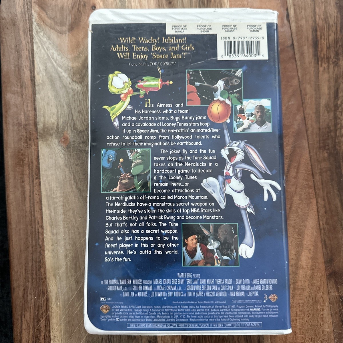 Space Jam Michael Jordan Basketball Movie 1996 VHS, Looney Tunes