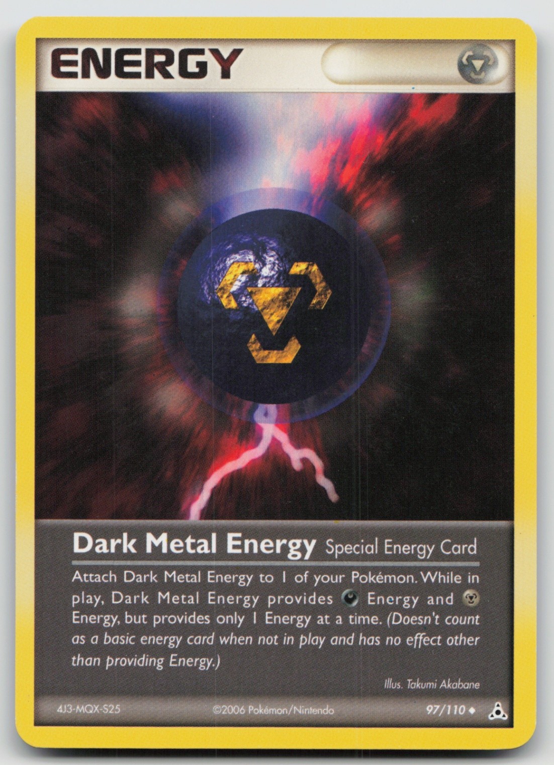 Dark Metal Energy 97/110 Holon Phantoms Uncommon Pokemon TCG Card