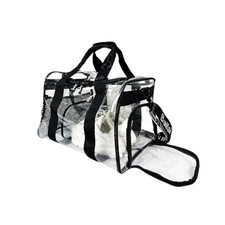 Clear duffel bag big size with separate shoes compartment