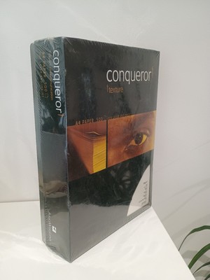 NEU Conqueror hochweiß gelegtes Struktur Stapel Papier A4 100 g/m² 1 Karton 500 Blatt