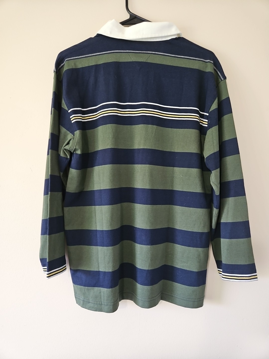 Vintage New W/ Tags Y2K Tommy Hilfiger Long Sleeve Striped Rugby Polo Shirt Sz L