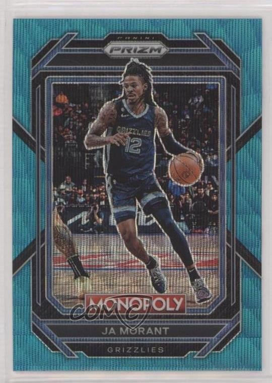 2022-23 Panini Prizm Monopoly Teal Wave Prizm Ja Morant #43 0lj0
