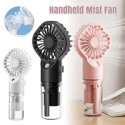 Handheld Mist Fan With Water Humidifier Cooler Rechargeable Mini Hand Spray Fans