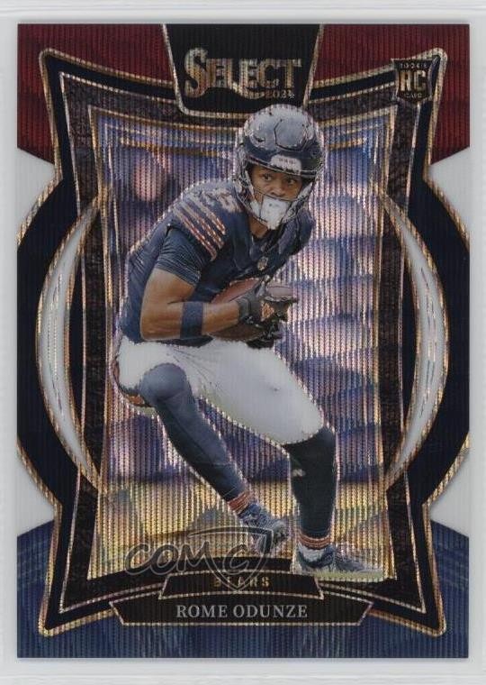 2024 Panini Select Concourse Tri-Color Prizm /299 Rome Odunze #3 Rookie RC